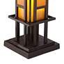 Robert Louis Tiffany Prairie Style 20" High Pillar Accent Table Lamp in scene