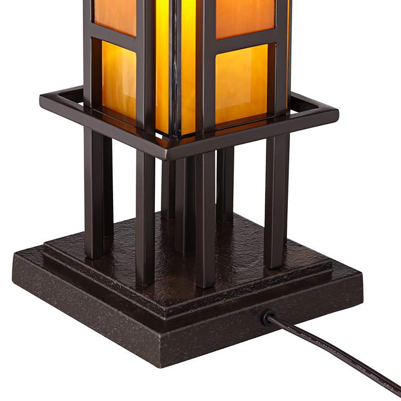 Image 6 Robert Louis Tiffany Prairie Style 20" High Pillar Accent Table Lamp more views