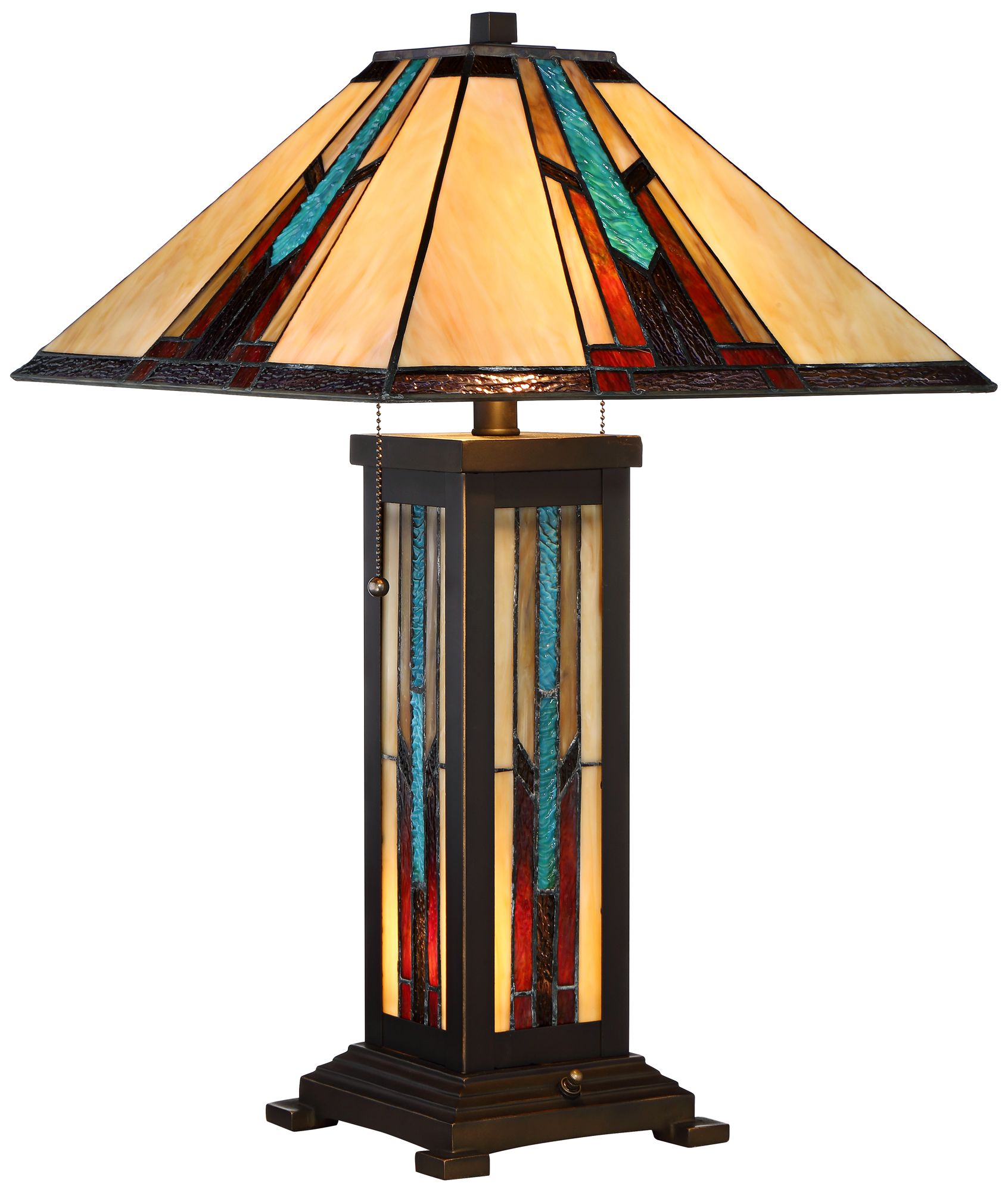 Set of high quality 2 Robert Louis Craftsman Tiffany Style Lamp Shades