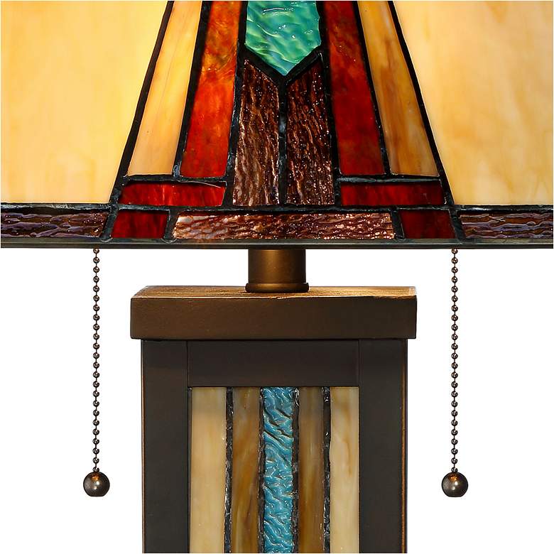 Image 4 Robert Louis Tiffany Ranier Tiifany-Style Lamp with Night Light and Dimmer more views