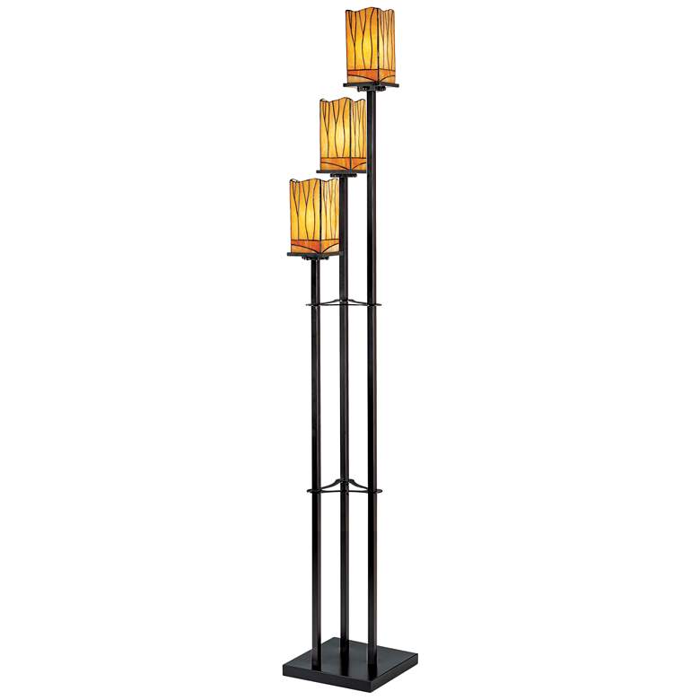 Image 2 Robert Louis Tiffany Sedona 72" 3-Tier Floor Lamp with USB Dimmer