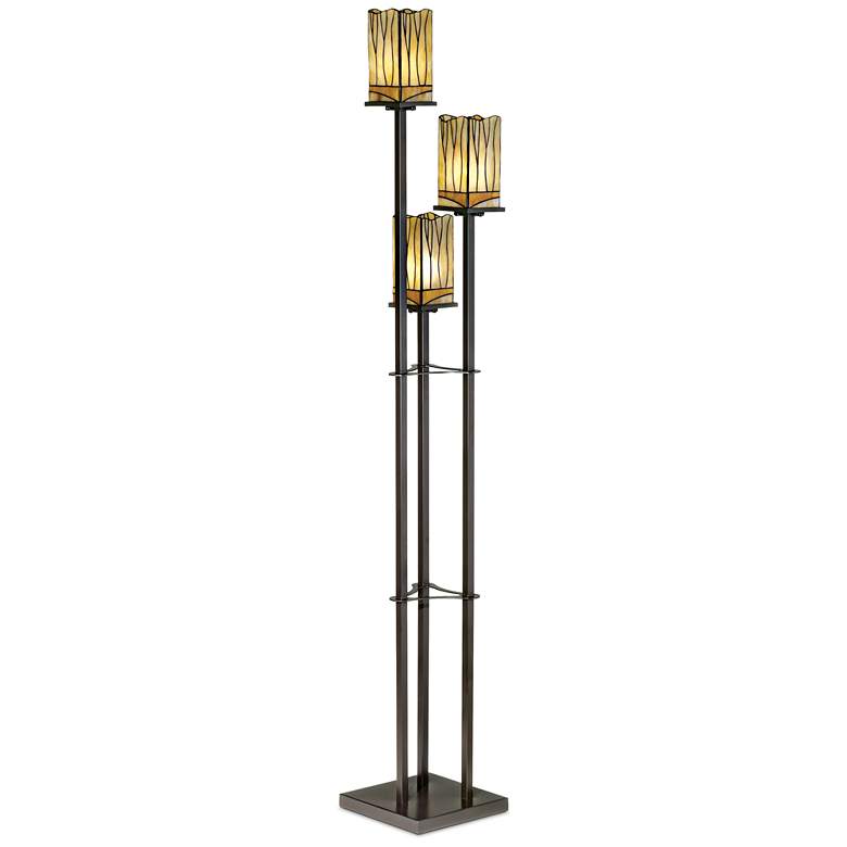Image 6 Robert Louis Tiffany Sedona 72 inch Tiffany-Style 3-Tier Floor Lamp more views