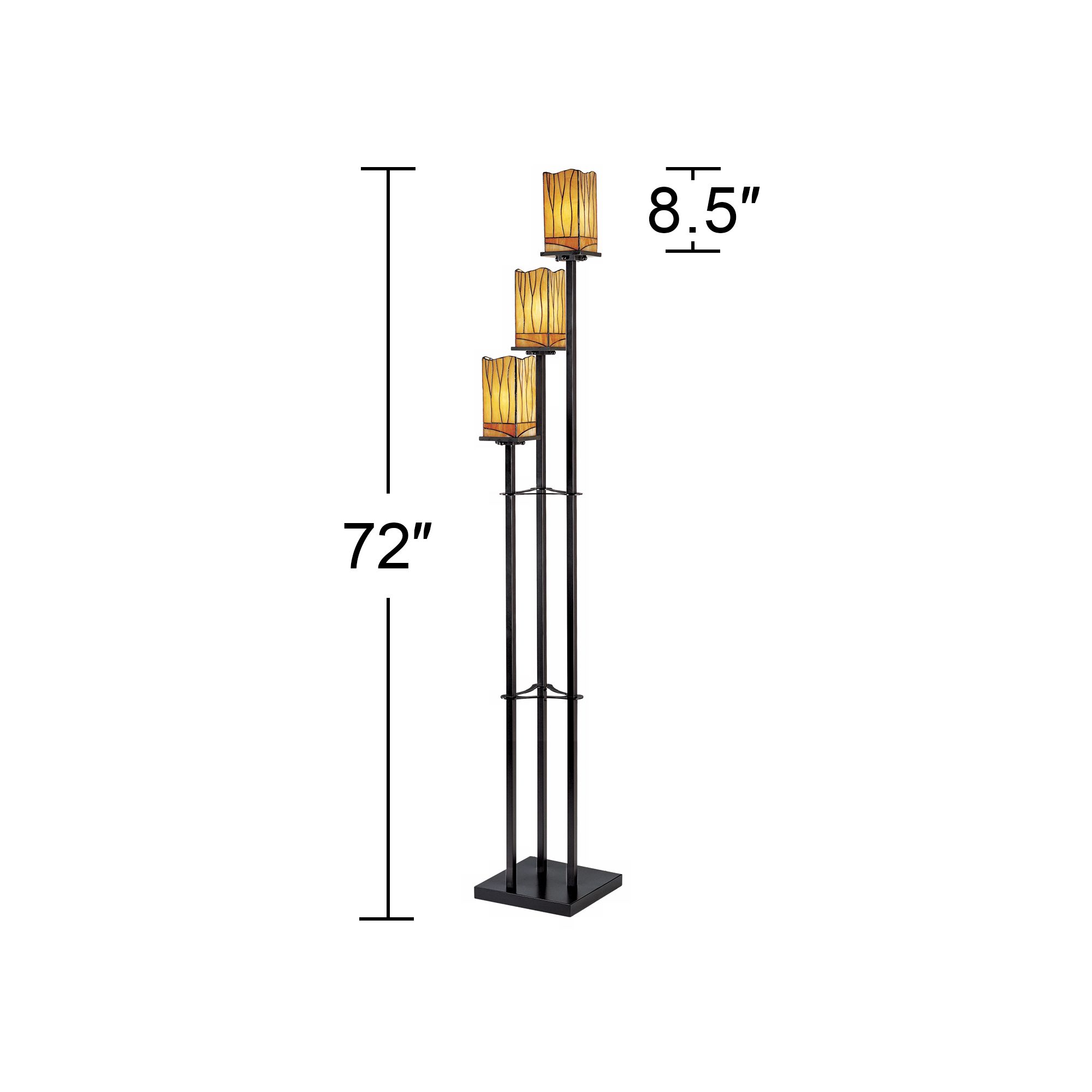Image 7 Robert Louis Tiffany Sedona 72" Tiffany-Style 3-Tier Floor Lamp more views
