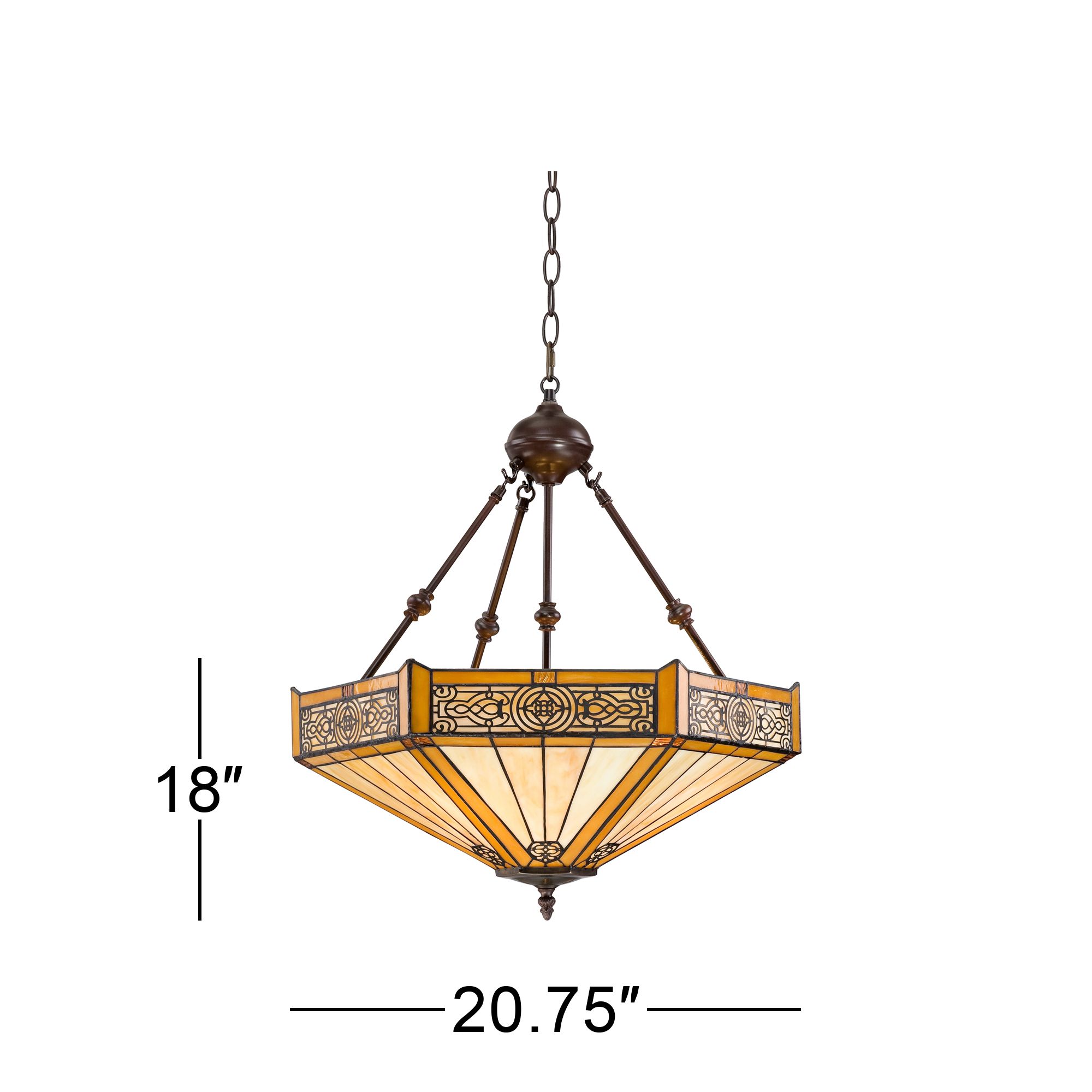 Watch A Video About the Robert Louis Tiffany Stratford Mission Art Glass Pendant