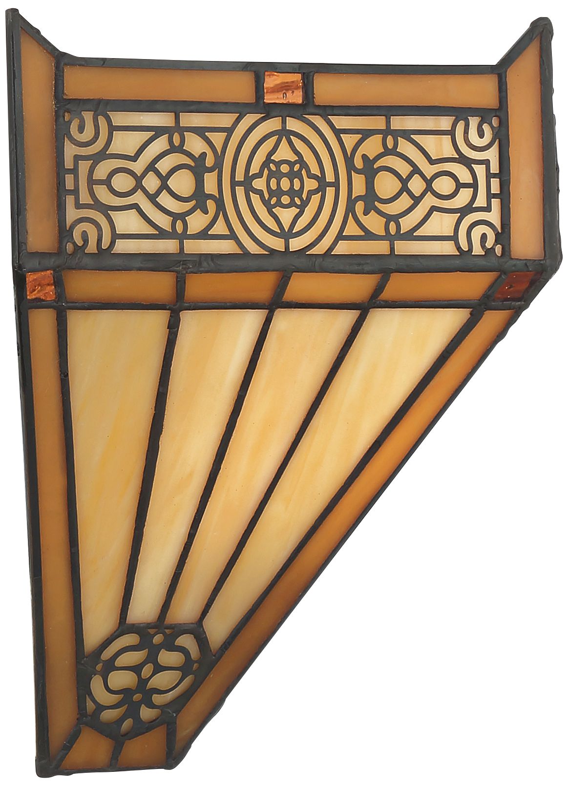 Robert Louis Tiffany Stratford 7 1/2"H Art Glass Wall Sconce Set of 2