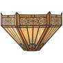 6_Robert Louis Tiffany Stratford 7 1/2"H Mission Art Glass Wall Sconce more views