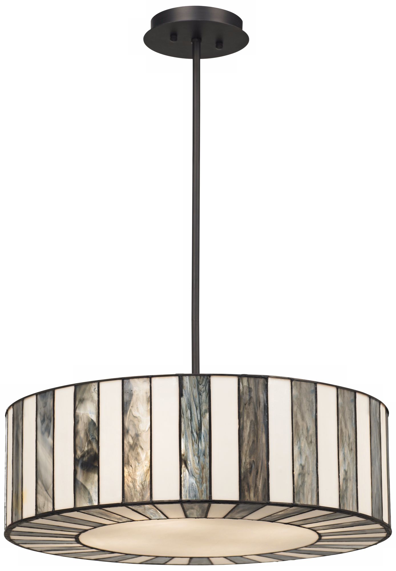 Image 4 Robert Louis Tiffany Streifen 20" Wide Striped Art Glass Pendant Light more views