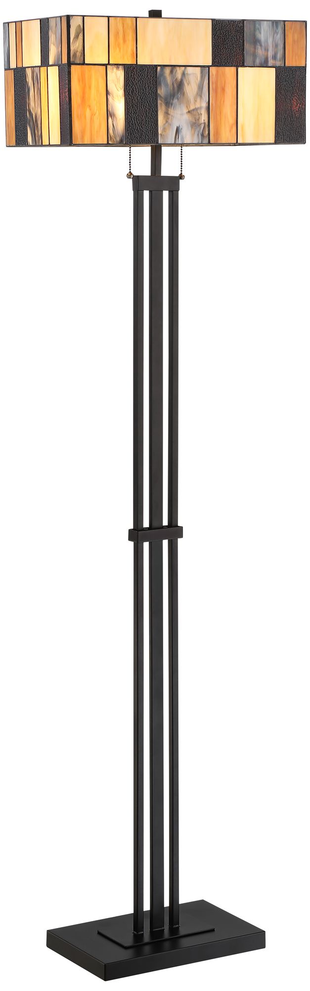 Robert Louis Tiffany Tara Metal Column Floor Lamp