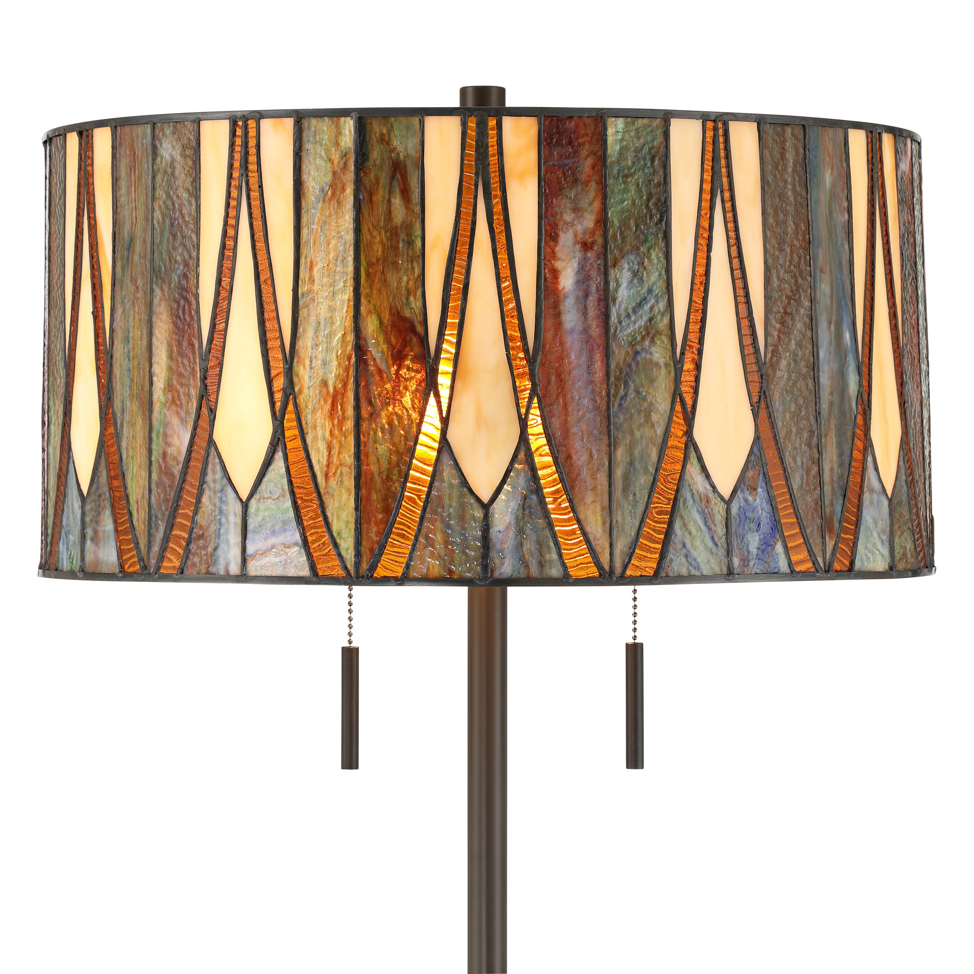 Image 4 Robert Louis Tiffany Trenton 64"H Art Glass 2-Light Tall Floor Lamp more views