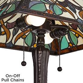 Image5 of Robert Louis Tiffany Victorian 25" Art Glass Tiffany-Style Table Lamp more views