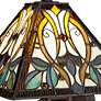 Robert Louis Tiffany Victorian Art Glass Swing Arm Wall Lamp