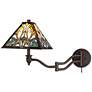 Robert Louis Tiffany Victorian Art Glass Swing Arm Wall Lamp