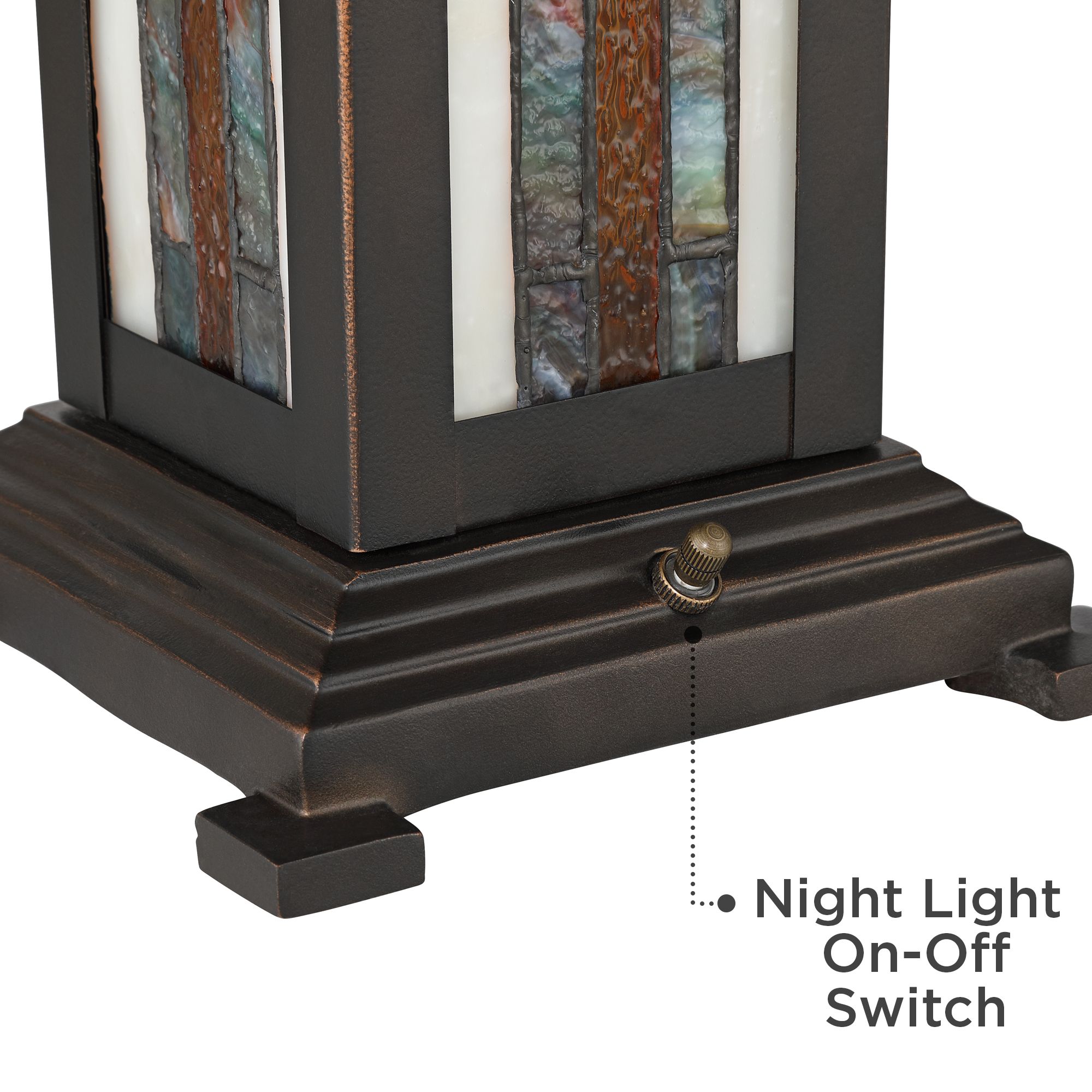 Robert Louis Tiffany Yorkville 25" Tiffany Style Nightlight Table Lamp in scene