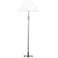 Robert Polished Nickel White Shade LED Floor Lamp by Ralph Lauren