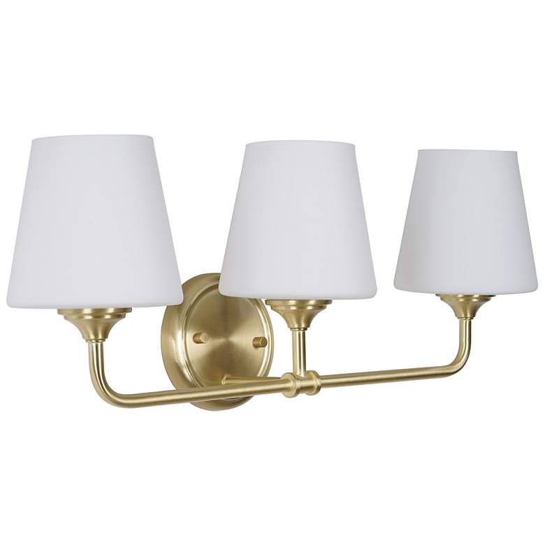 Image 2 Roberts 7" Wide 3-Light Brushed Gold Vanity Light more views