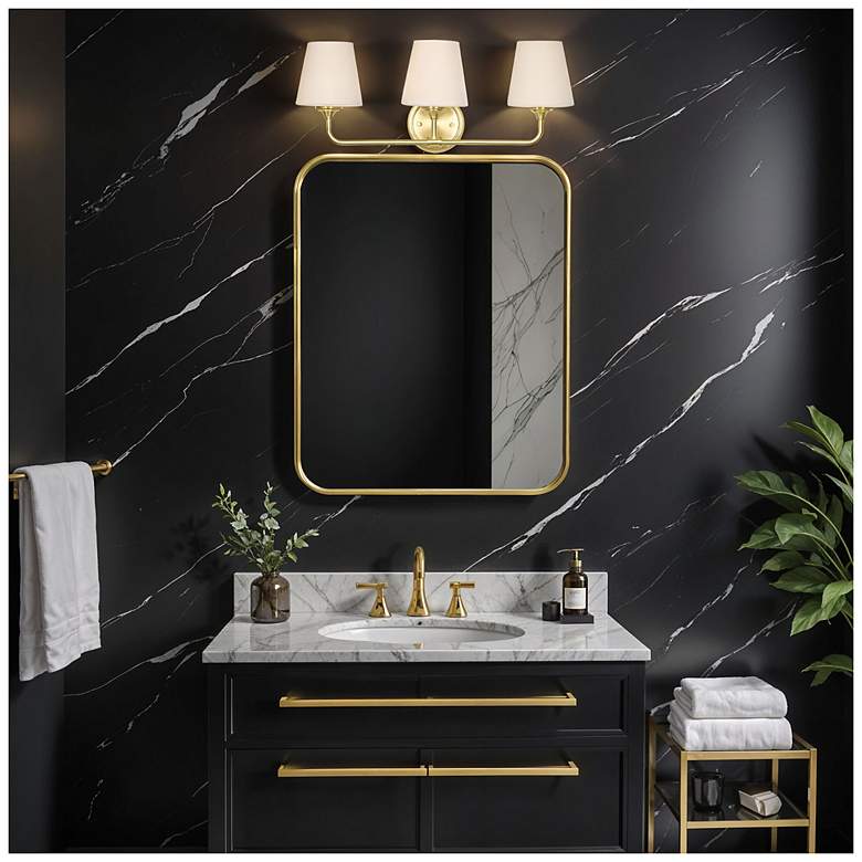 Image 5 Roberts 7" Wide 3-Light Brushed Gold Vanity Light more views