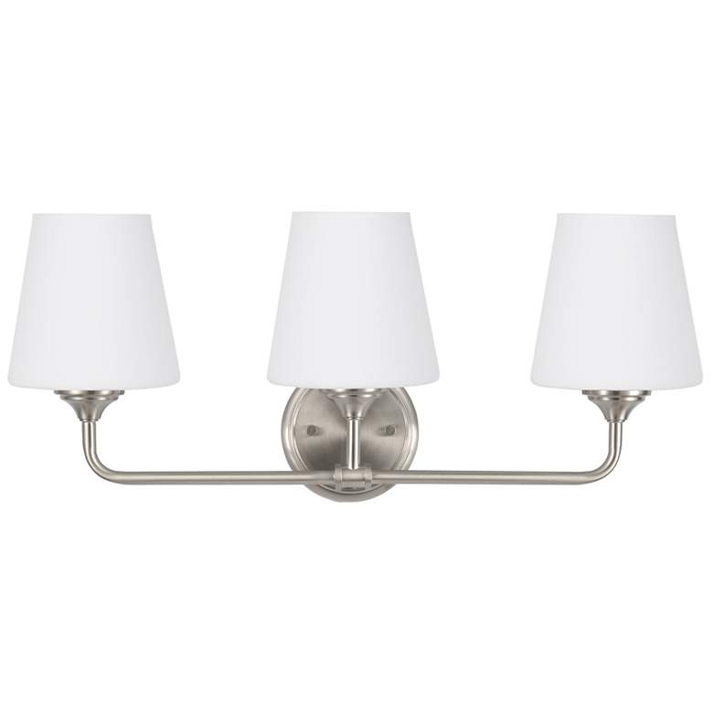 Image 1 Roberts 7" Wide 3-Light Brushed Nickel Vanity Light