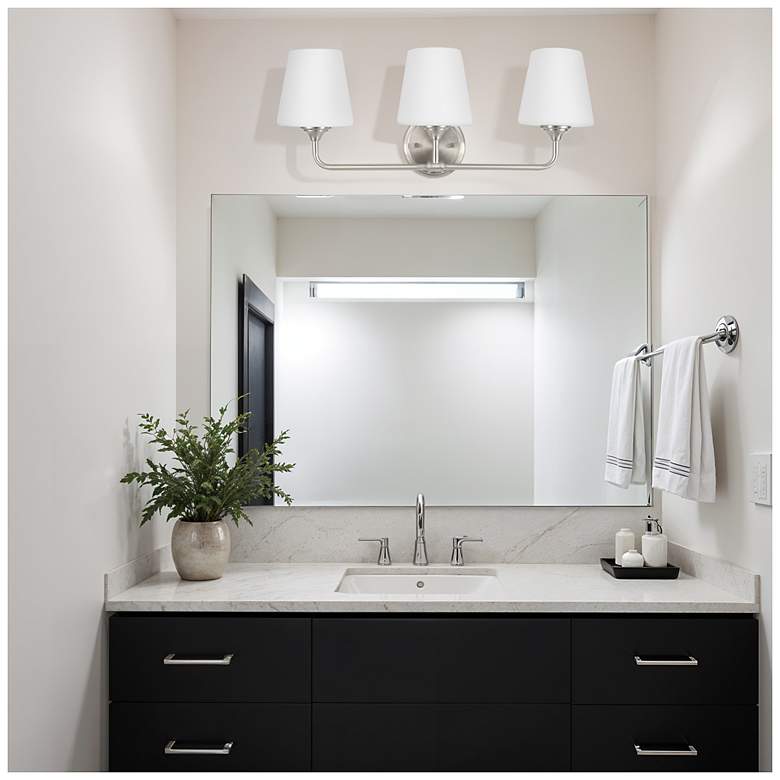Image 4 Roberts 7" Wide 3-Light Brushed Nickel Vanity Light more views