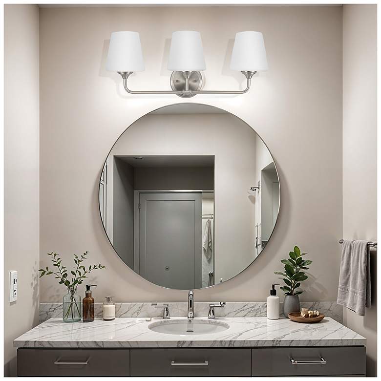 Image 5 Roberts 7" Wide 3-Light Brushed Nickel Vanity Light more views