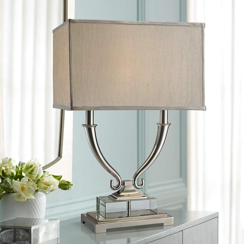 Image 1 Roberts Clear Solid Crystal Table Lamp