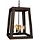 Robertson 18"W Bronze Rust 4-Light Indoor-Outdoor Pendant