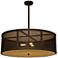 Robertson 36" Wide Salmon Rust 3-Light Outdoor Chandelier Pendant