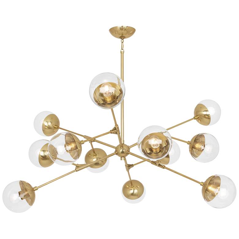 Image 2 Robery Abbey Celeste 48" Wide Modern Brass Chandelier
