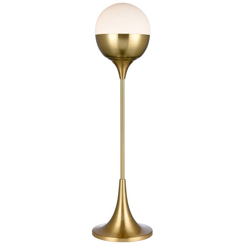 Image 1 Robin Avenue 30 inch High 1-Light Table Lamp - Satin Gold - Includes LED B