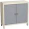 Robin Blue and Painted Ivory 2-Door Cabinet