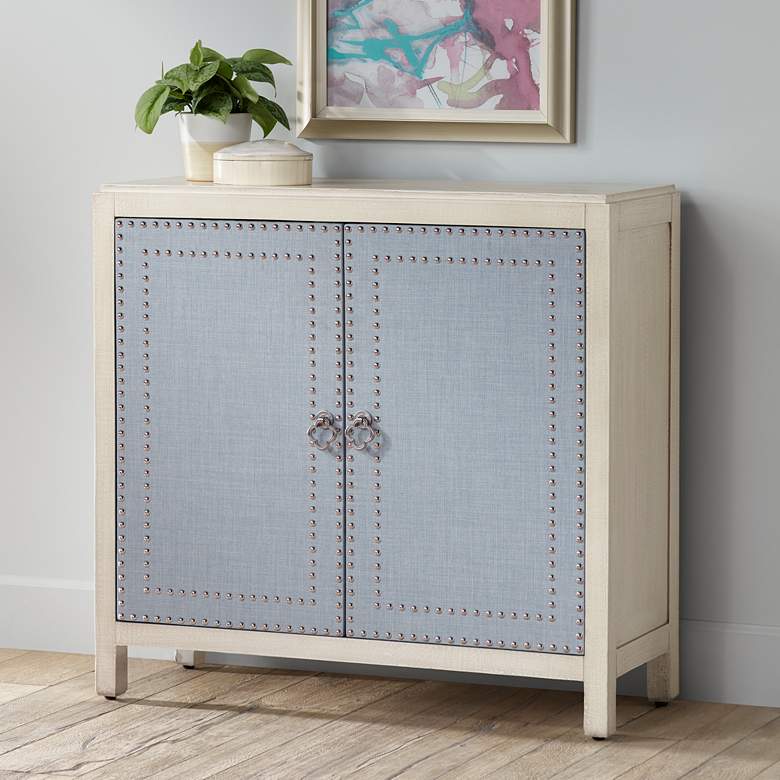 Image 1 Robin Blue and Painted Ivory 2-Door Cabinet