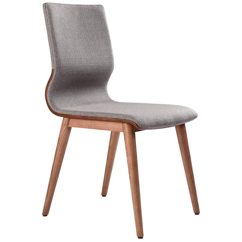 Image 1 Robin Set of 2 Dining Chairs in Gray Fabric and Walnut Finish