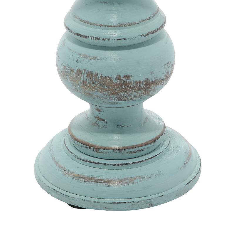 Image 4 Robina Distressed Light Blue Pillar Candle Holders Set of 3 more views