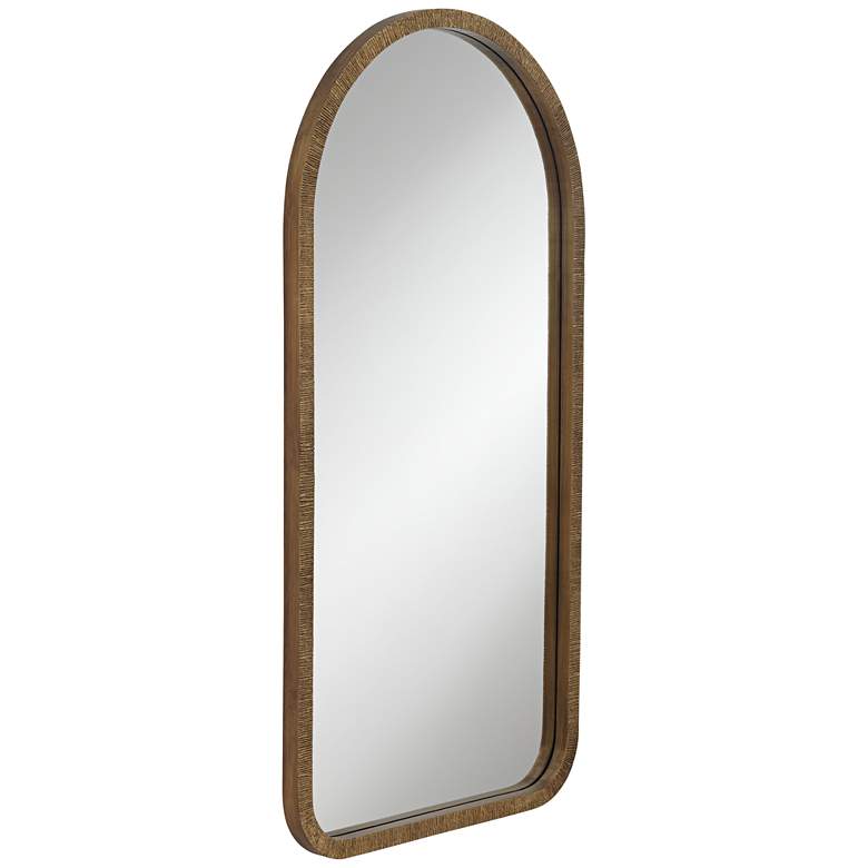 Image 5 Robinette Aged Gold 23 3/4" x 46" Arch Top Wall Mirror more views