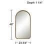 Robinette Aged Gold 23 3/4" x 46" Arch Top Wall Mirror