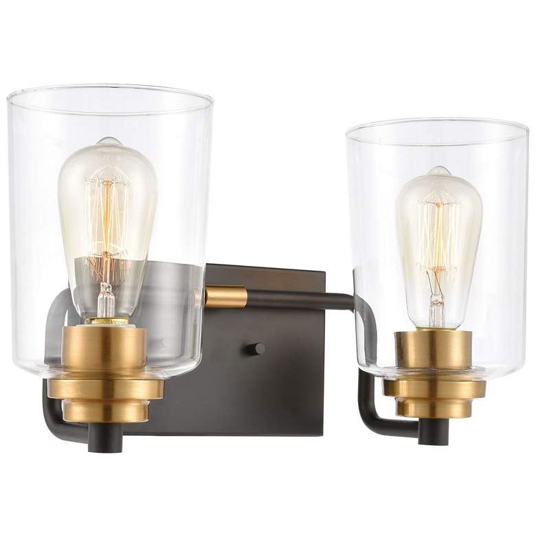 Image 1 Robins 14" Wide 2-Light Vanity Light - Matte Black
