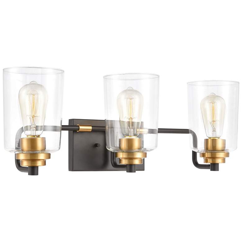 Image 1 Robins 23" Wide 3-Light Vanity Light - Matte Black