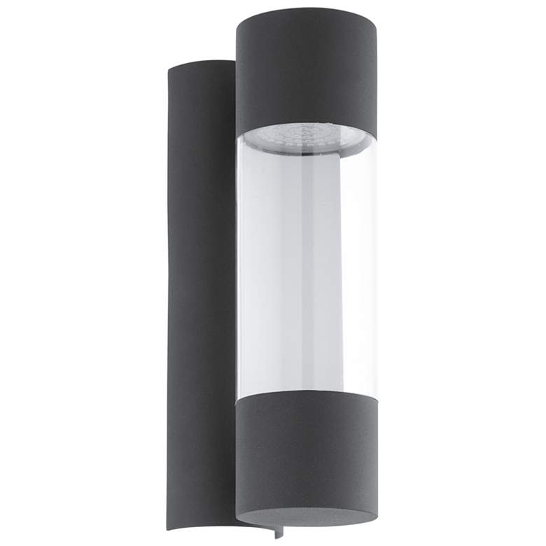 Image 1 Robledo 10"H 2-Light LED Outdoor Wall Light Anthracite Clear Plastic C