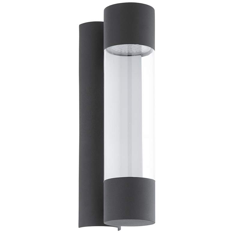 Image 2 Robledo 14"H 2-Light LED Outdoor Wall Light Anthracite Clear Plastic Cover