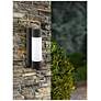 1_Robledo 14"H 2-Light LED Outdoor Wall Light Anthracite Clear Plastic Cover