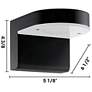4_Robledo 14"H 2-Light LED Outdoor Wall Light Anthracite Clear Plastic Cover more views