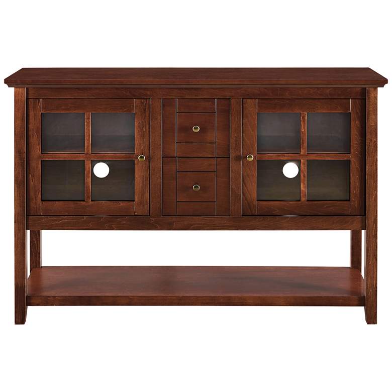 Robson 52&quot; Wide Walnut Wood 2-Drawer TV Stand Buffet more views