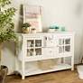 Robson 52" Wide White Wood 2-Drawer TV Stand Buffet