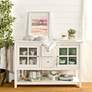 Robson 52" Wide White Wood 2-Drawer TV Stand Buffet