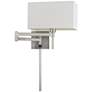 Robson Brushed Steel Plug-In Swing Arm Reading Wall Lamp