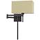 Robson Dark Bronze Plug-In Swing Arm Reading Wall Lamp