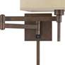 Robson Rust Plug-In Swing Arm Reading Wall Lamp with Cord Cover