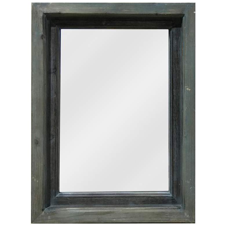 Image 1 Robust Antique Green Wood 23 1/2" x 31 1/2" Wall Mirror