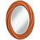 Robust Orange 30" High Oval Twist Wall Mirror