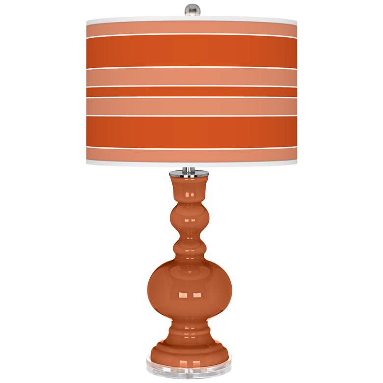 Image 1 Robust Orange Bold Stripe Apothecary Table Lamp