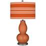 Robust Orange Bold Stripe Double Gourd Table Lamp